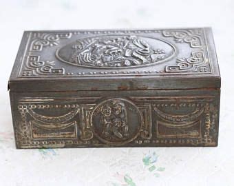 Pressed Metal Jewelry Box 